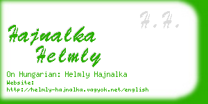 hajnalka helmly business card